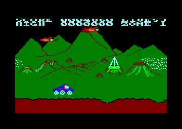 Moon Buggy (UK) (1985) (Trainer) screen shot game playing